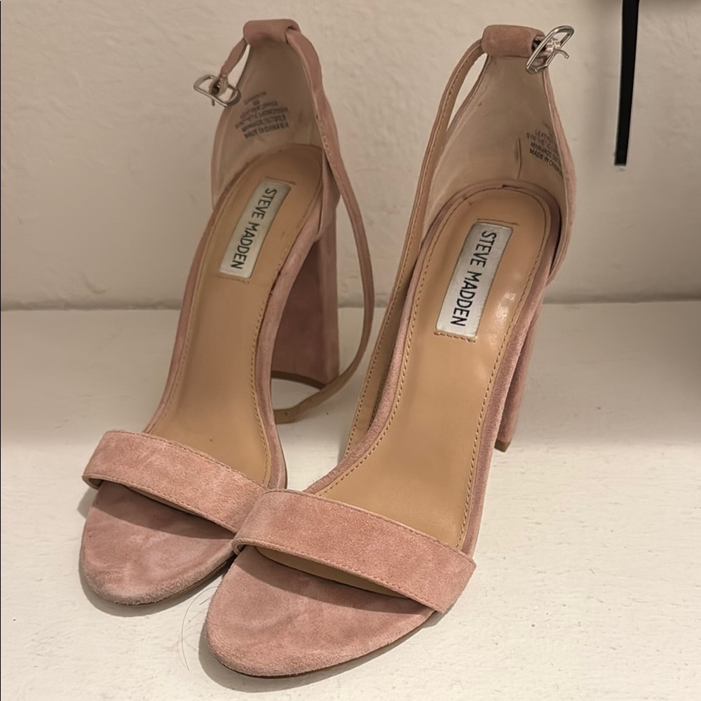Steve Madden Pink Suede Heels